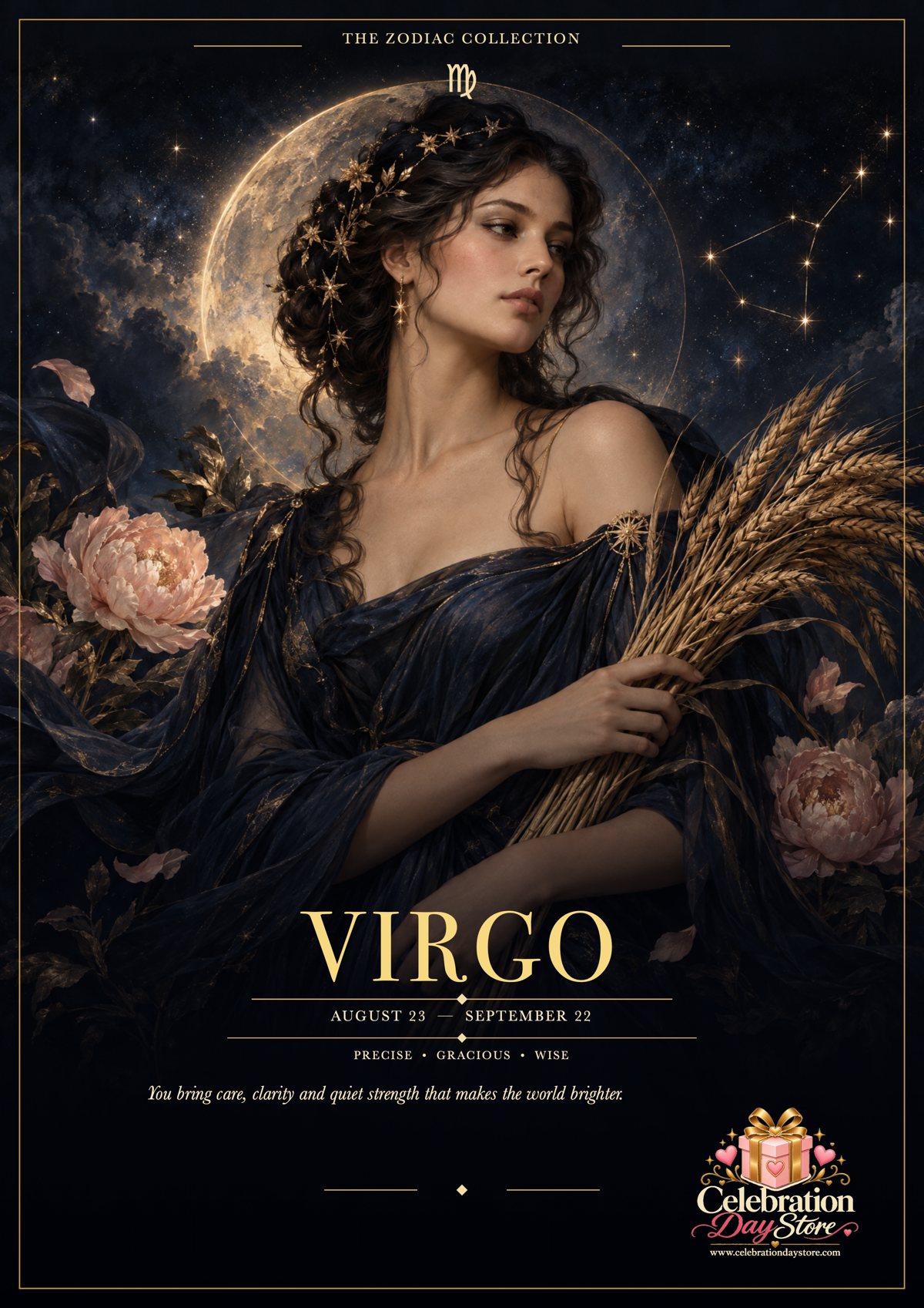 Virgo Zodiac A4 poster